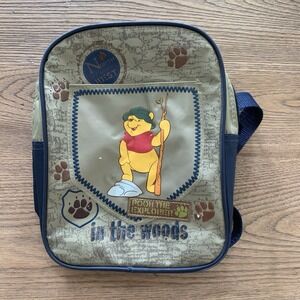 Vintage Disney Winnie The Pooh Adventure Backpack‎ Kids In the Woods Small READ